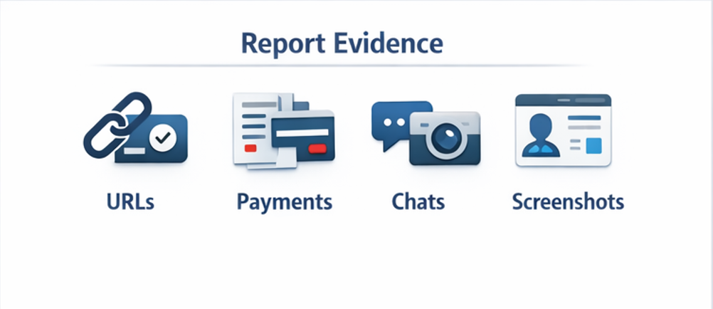 신고 후 처리 현실 체크리스트(증거 5종 세트: URL·결제·대화·캡처·계정)