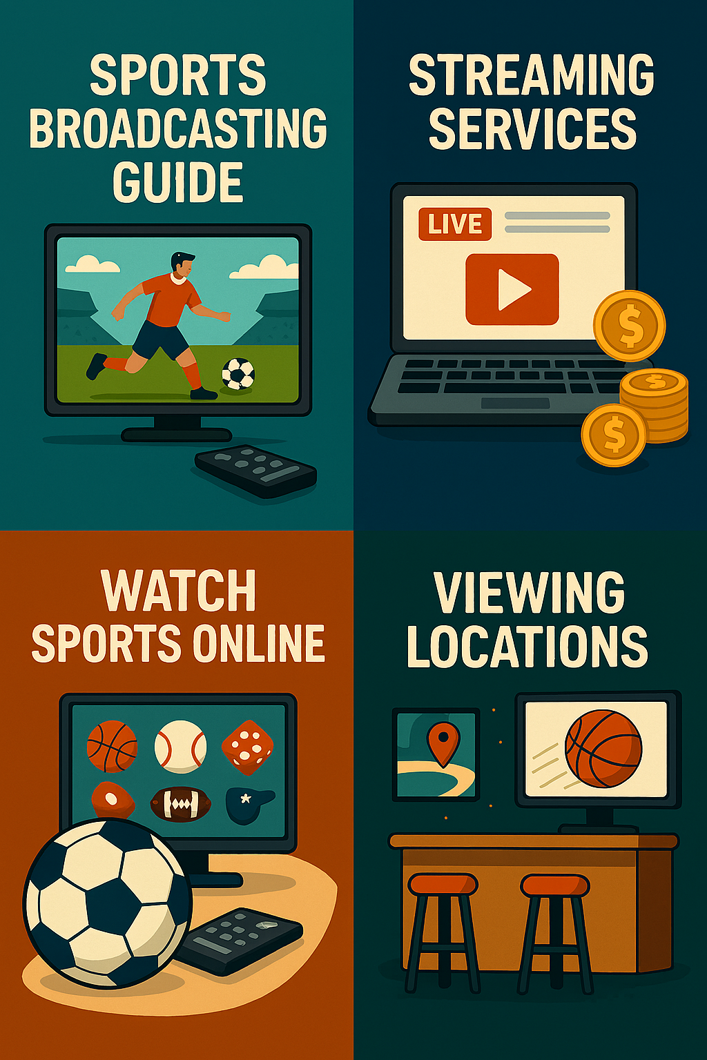 해외 스포츠중계 사이트 위험 신호(리다이렉트·팝업·설치 강요) 10가지 경고 아이콘 요약 이미지.